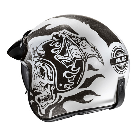 Kask otwarty HJC V31 FLAME WHITE/BLACK