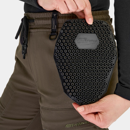 Jeansy motocyklowe damskie SHIMA JOGGSY LADY KHAKI zielony