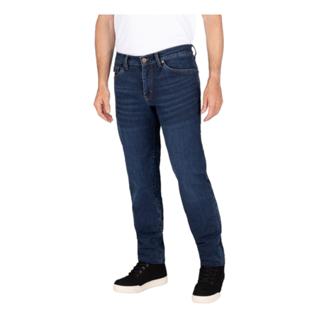 Jeansy motocyklowe KNOX KIRKSTONE SHORT STONE WASH INDIGO granatowy