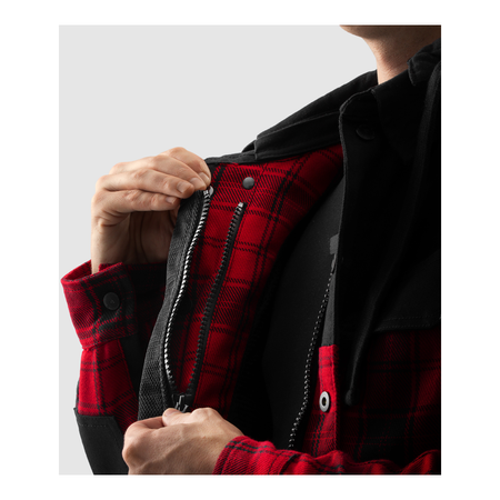 Koszula motocyklowa REBELHORN SHIFTER BLACK/RED czarny czerwony