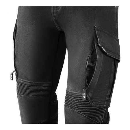 Jeansy motocyklowe SECA SQUARE II BLACK czarny
