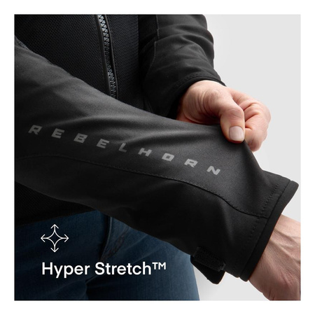 Kurtka tekstylna damska REBELHORN JAX LADY BLACK/FLUO YELLOW czarny żółty fluo