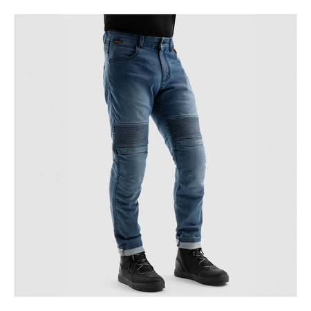 Jeansy motocyklowe REBELHORN REVOLT MONOLAYER WASHED BLUE niebieski