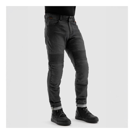Jeansy motocyklowe REBELHORN REVOLT MONOLAYER BLACK czarny