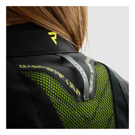 Kurtka tekstylna damska REBELHORN JAX LADY BLACK/FLUO YELLOW czarny żółty fluo
