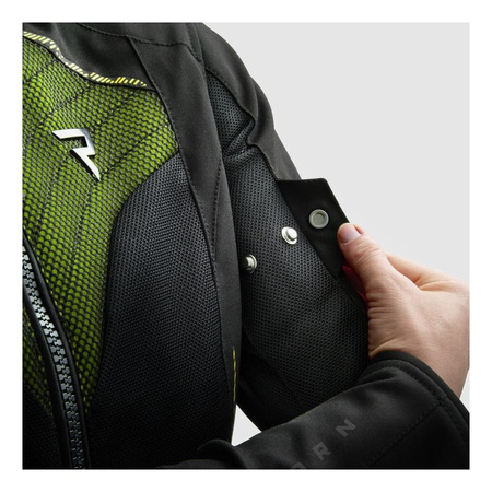 Kurtka tekstylna damska REBELHORN JAX LADY BLACK/FLUO YELLOW czarny żółty fluo