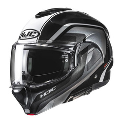 Kask szczękowy HJC F100 REFF BLACK/WHITE