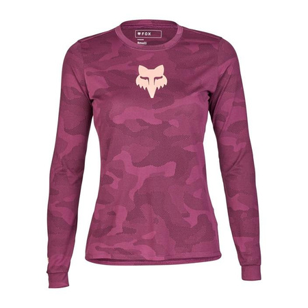 Koszulka rowerowa damska FOX LADY RANGER Z DŁUGIM RĘKAWEM TRU DRI SANGRIA