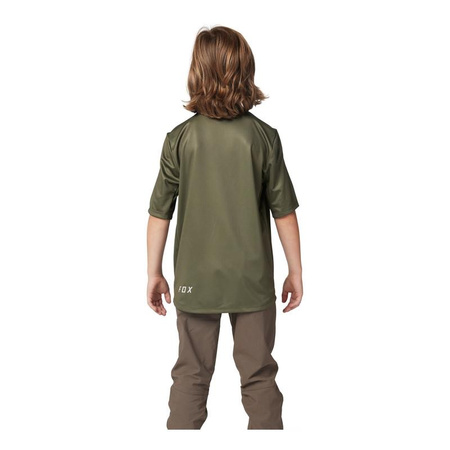 Koszulka rowerowa dziecięca FOX JUNIOR RANGER OLIVE GREEN