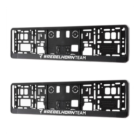 Ramki na rejestrację samochodową REBELHORN TEAM BLACK