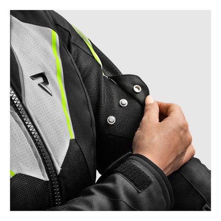 Kurtka tekstylna damska REBELHORN HIFLOW V LADY BLACK/GREY/FLUO YELLOW czarny szary żółty fluo