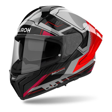 Kask integralny AIROH MATRYX ROCKET RED GLOSS czerwony szary czarny