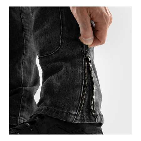 Jeansy motocyklowe REBELHORN VANDAL MONOLAYER WASHED BLACK