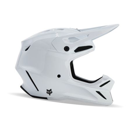 Kask cross FOX V3 RS CARBON SOLID WHITE