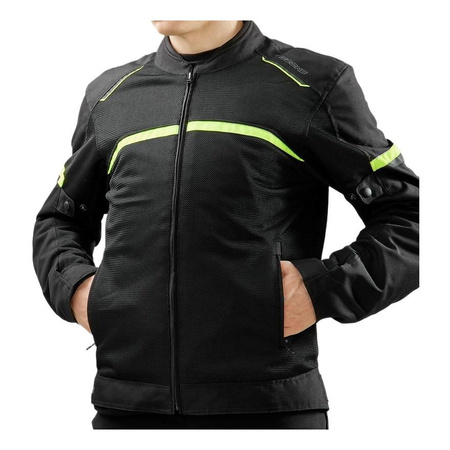 Kurtka tekstylna OZONE NEO AIR BLACK/FLO YELLOW czarny żółty fluo