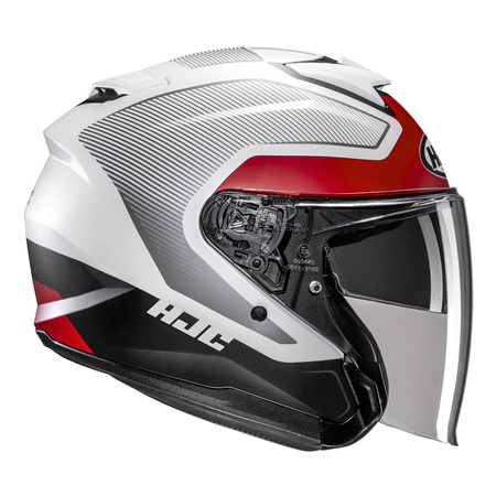 Kask otwarty HJC I31 TEVIS GREY/RED szary czerwony