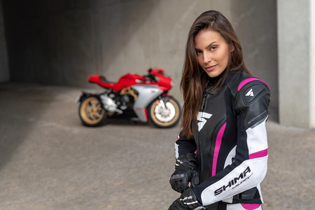 Kurtka skórzana damska SHIMA MIURA 2.0 PINK FLUO