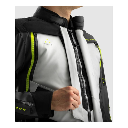 Kurtka tekstylna REBELHORN HARDY 3.0 BLACK/GREY/FLUO YELLOW