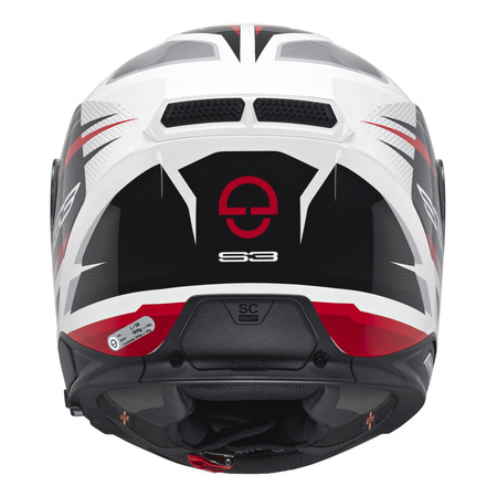 Kask integralny SCHUBERTH S3 ECE APEX WHITE czarny biały czerwony