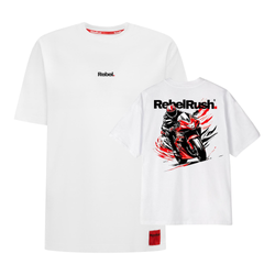 Koszulka T-shirt REBELRUSH REBEL OVERSIZE WHITE