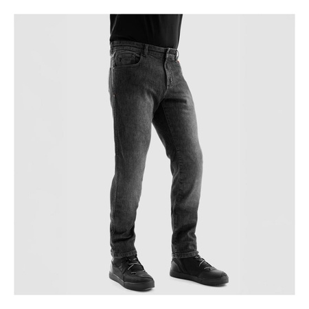 Jeansy motocyklowe REBELHORN BRONCO MONOLAYER WASHED BLACK czarny