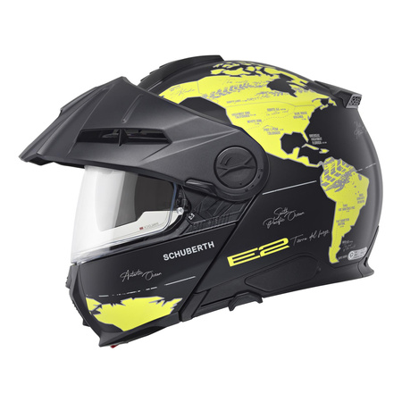 Kask szczękowy SCHUBERTH E2 ECE ATLAS YELLOW czarny żółty fluo