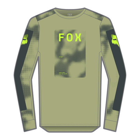 Koszulka rowerowa FOX RANGER Z DŁUGIM RĘKAWEM TAUNT GREEN