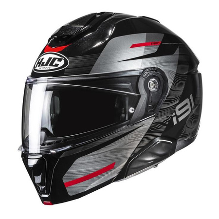 Kask szczękowy HJC I91 DUSK BLACK/RED