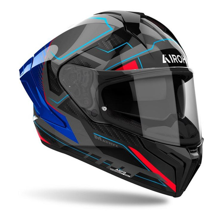 Kask integralny AIROH MATRYX ROCKET BLUE/RED GLOSS