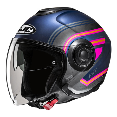 Kask otwarty HJC I40N LINIA BLUE/PINK