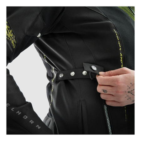 Kurtka tekstylna damska REBELHORN JAX LADY BLACK/FLUO YELLOW