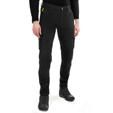 Jeansy motocyklowe VORG REVO BLACK czarny