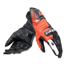 Rękawice sportowe DAINESE CARBON 4 LONG BLACK/FLO RED/WHITE czarny czerwony biały