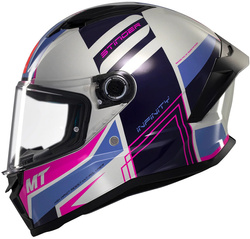 Kask integralny MT STINGER 2 TRON WHITE/PINK/BLUE