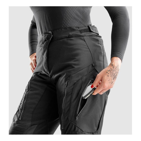 Spodnie tekstylne damskie REBELHORN HIKER IV LADY SHORT BLACK czarny