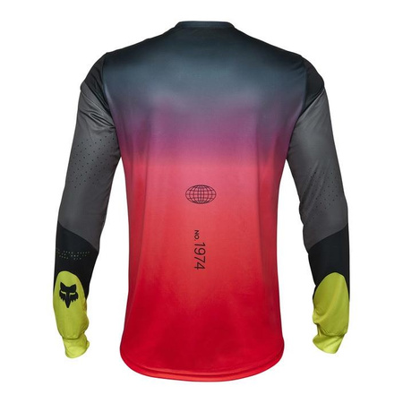 Koszulka rowerowa FOX RANGER Z DŁUGIM RĘKAWEM REVISE BLACK/PINK czarny różowy