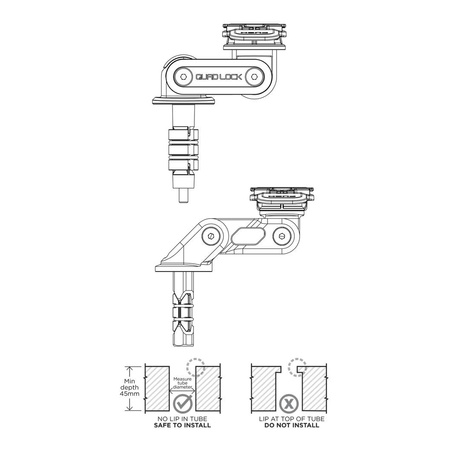 Podstawa QUAD LOCK V2 montowana w sztycę główki ramy