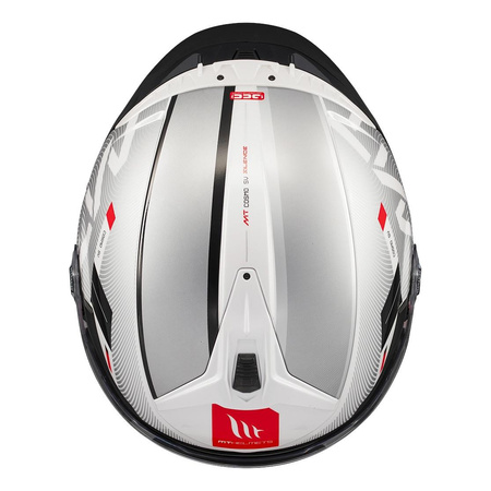 Kask otwarty MT COSMO SV SILENCE WHITE/SILVER biały srebrny czerwony