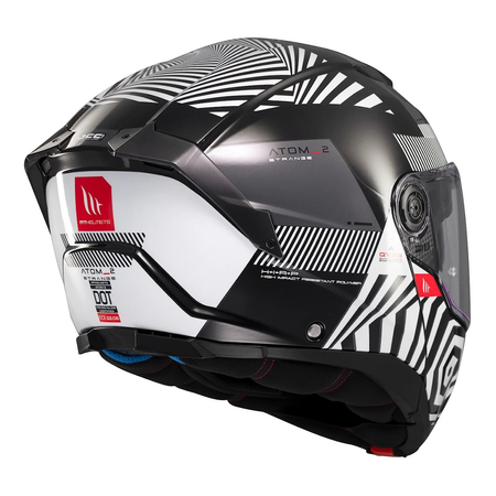 Kask szczękowy MT ATOM 2 SV STRANGE BLACK/WHITE