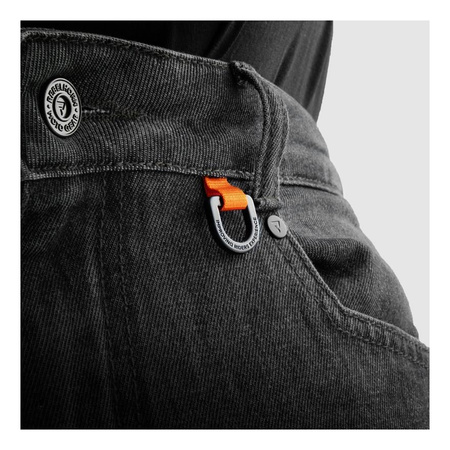 Jeansy motocyklowe REBELHORN VANDAL MONOLAYER WASHED BLACK czarny
